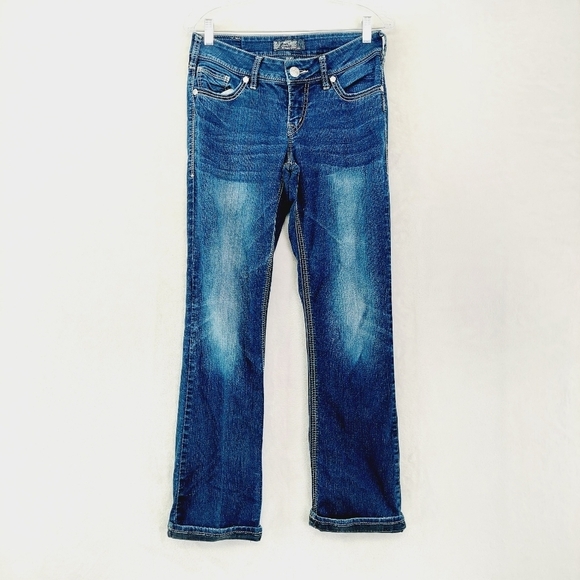 Silver Jeans Suki Mid Slim Boot Blue Casual Denim Jeans P2410 - Picture 2 of 11